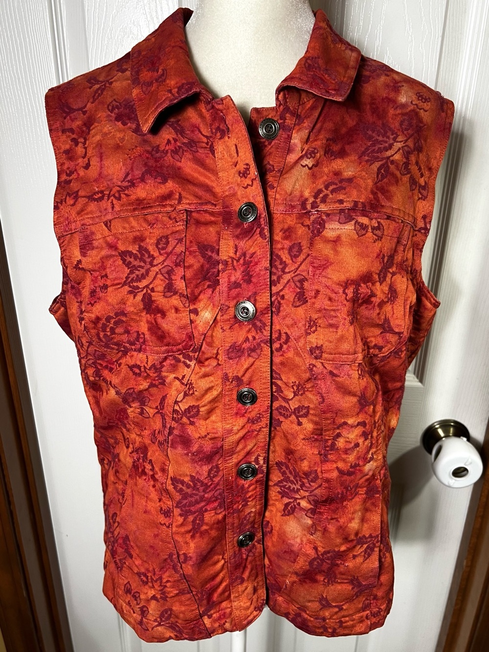 Christopher & Banks Vest Fall Vest Layering Embroidered